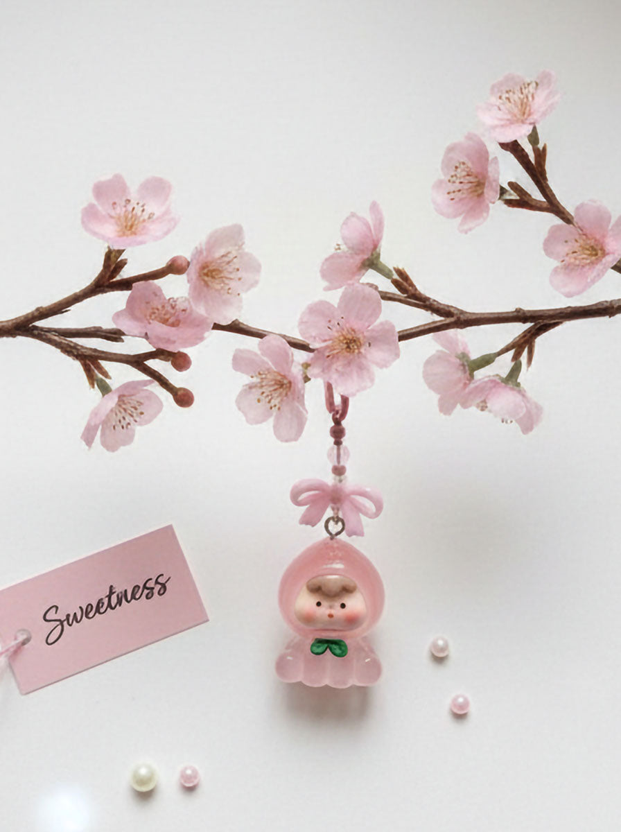 Pink Bow Baby Charm Lumi Keychain