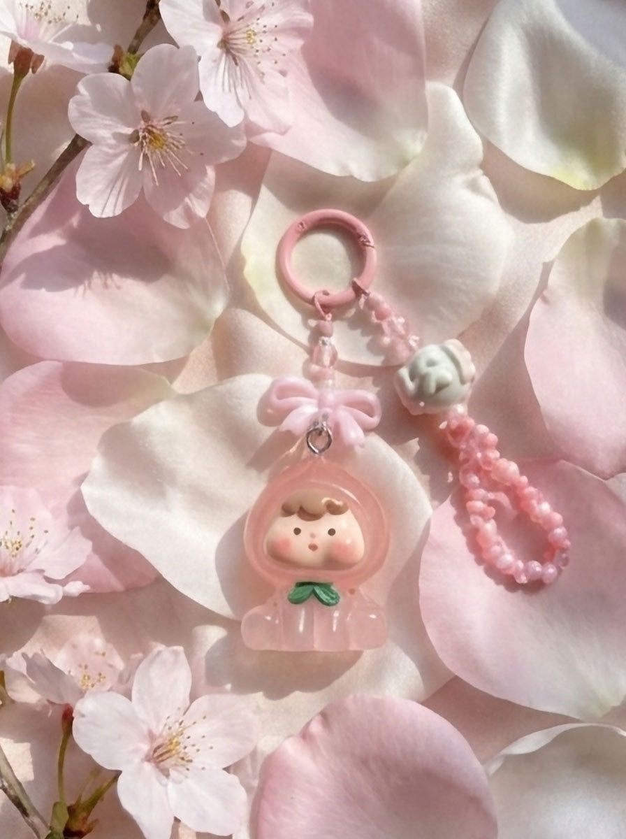 Pink Bow Baby Charm Lumi Keychain