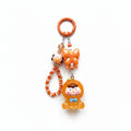 AEzelle Peachy Pop Handmade Charm Keychain – Cute Resin Doll, Butterfly Accent & Beaded Strap