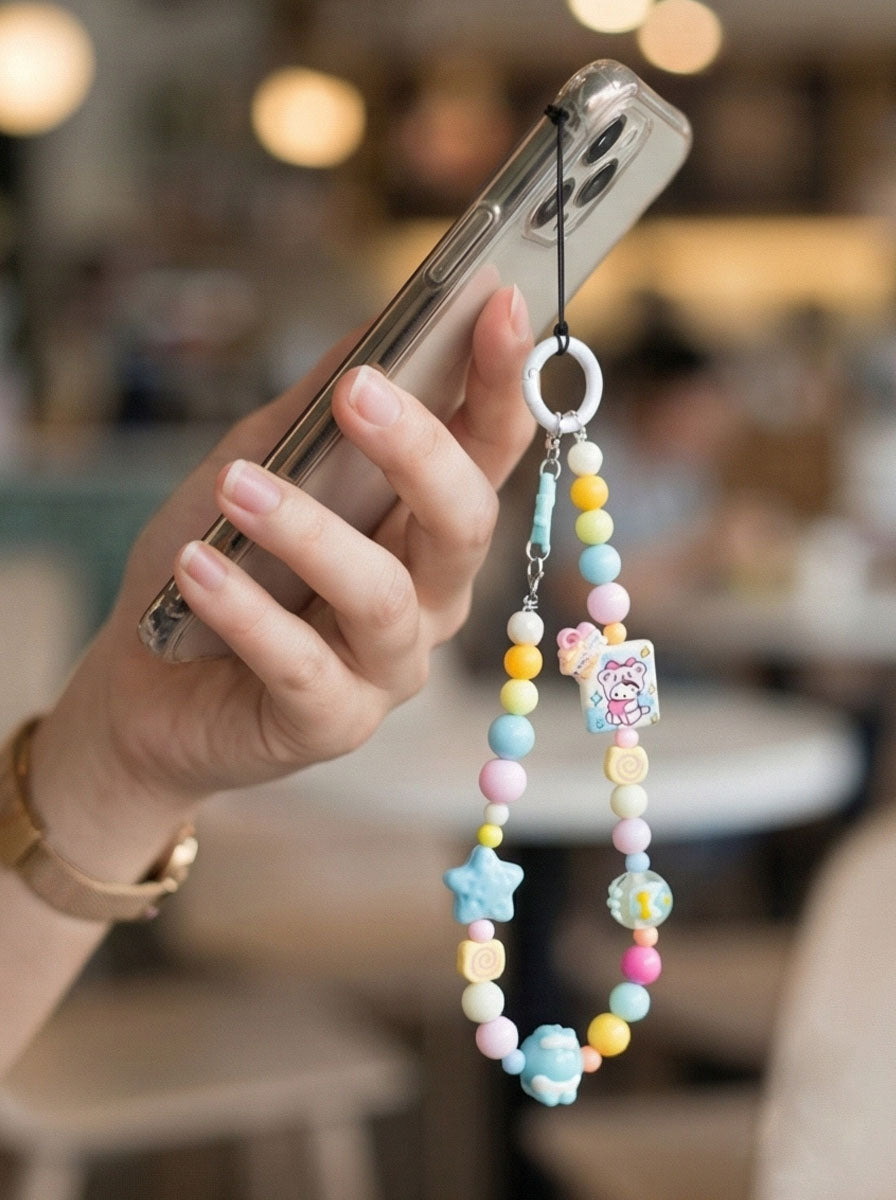 Pastel Dream Bear Handmade Phone Strap