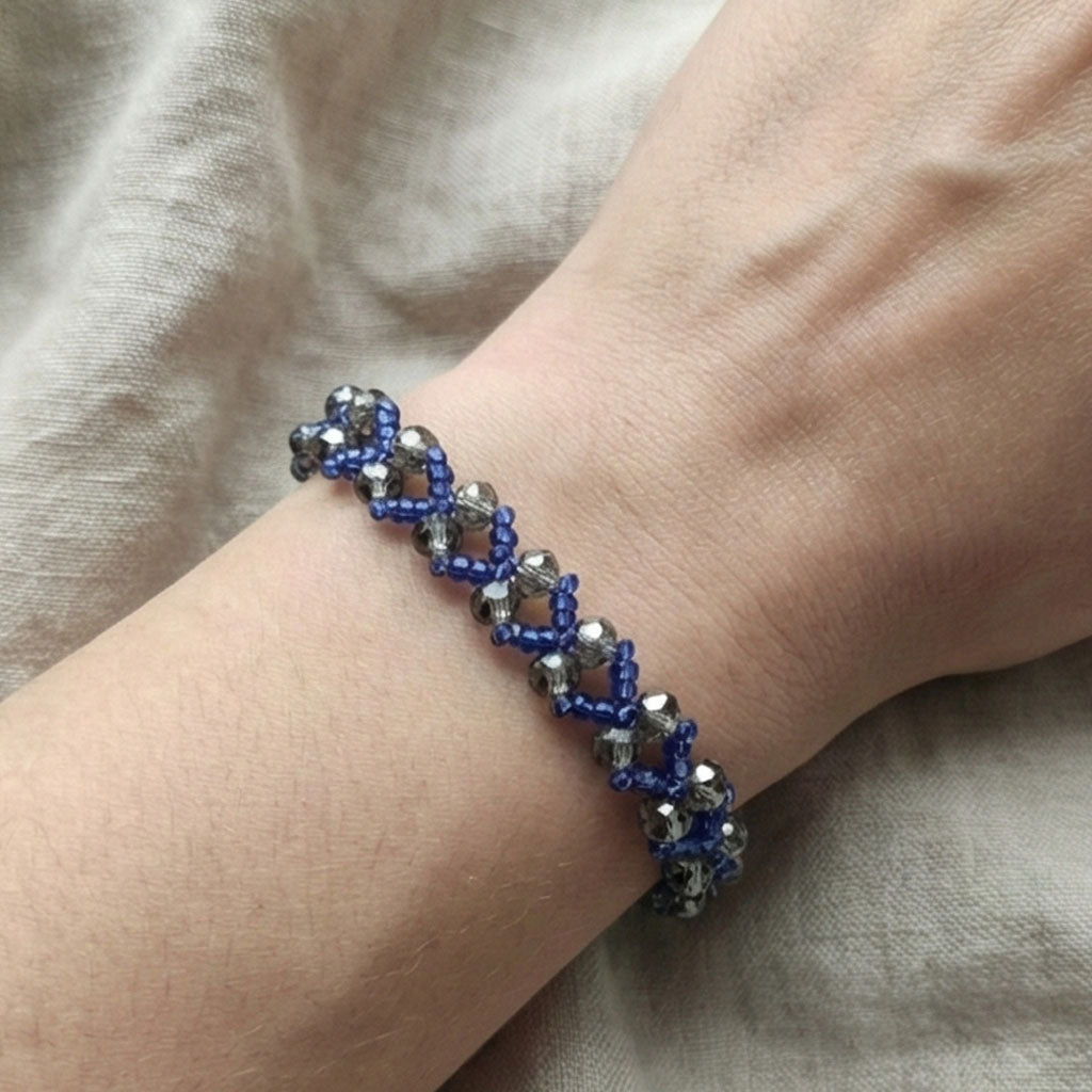 Starlight Spiral Handmade Beaded Bracelet